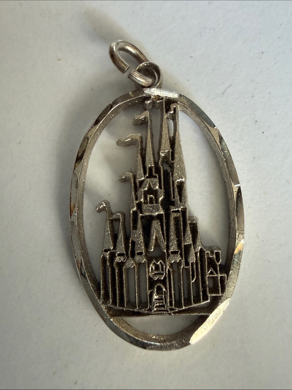 Sterling Silver  Walt Disney Castle Pendant /Charm -